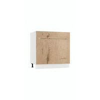 SPÜLENUNTERSCHRANK D80ZL S/1 - Zivora - Moderne Küchen Gestaltung - Eiche Artisan, Holz (80/82/52.4cm) - ROYAL24_MARKT