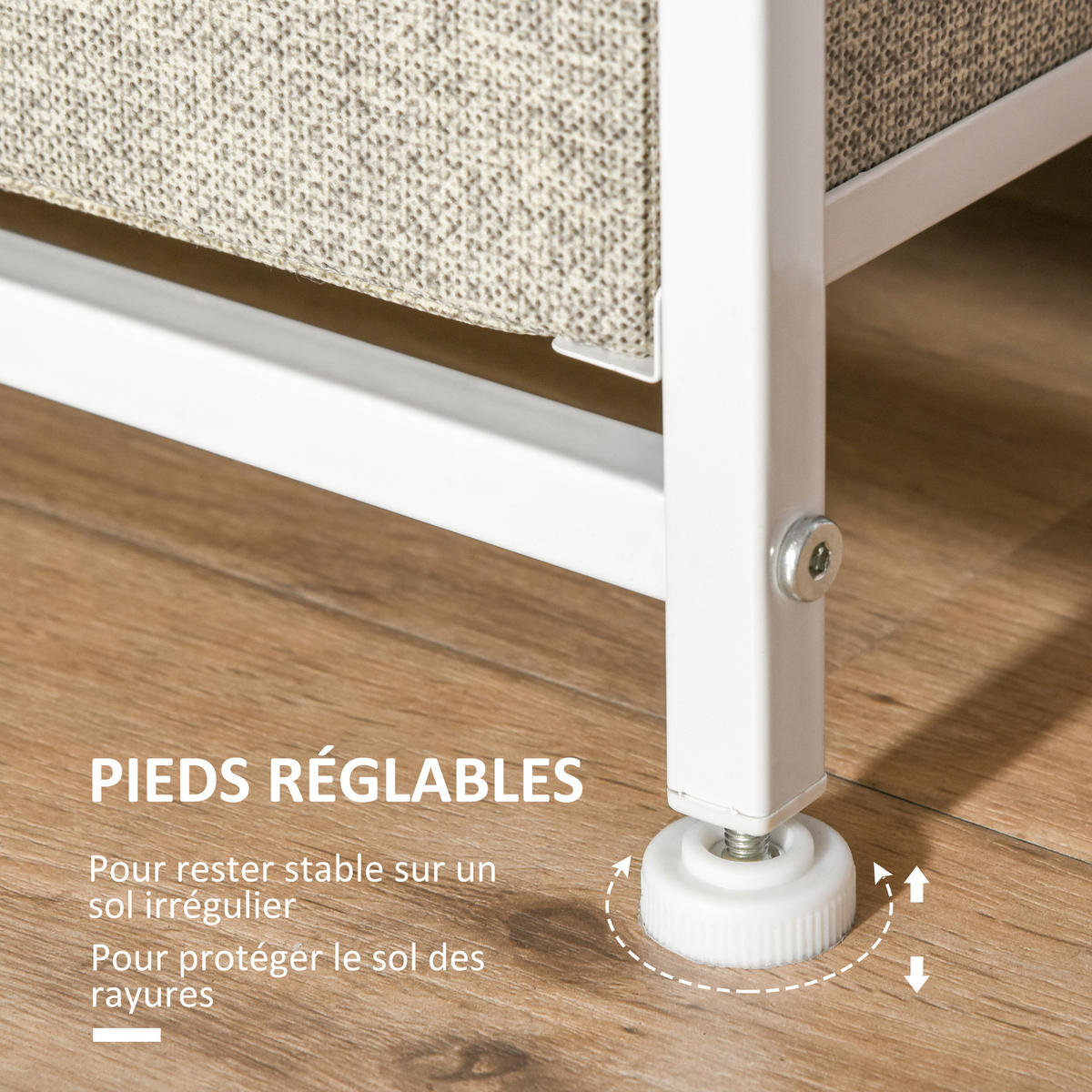 KOMMODE Grau Weiß 63,5/30/71 cm - Grau, Holzwerkstoff (63.5/71/30cm) - PANGIVO