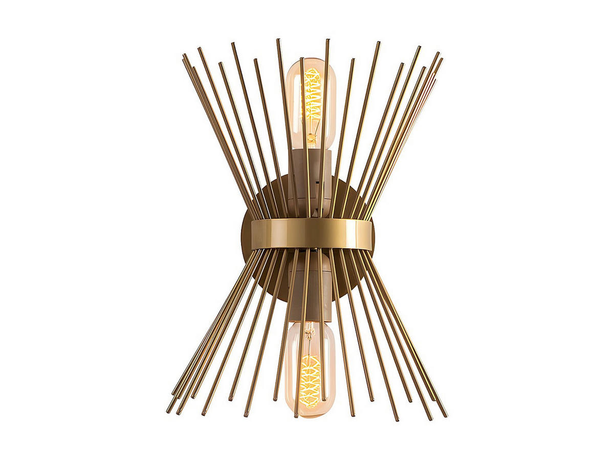 WANDLAMPE - 23 x 16 - metall - goldfarben Kirpi - Goldfarben, Metall (23/33/16cm) - Vente-Unique