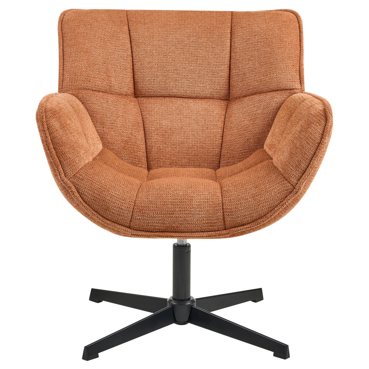 DREHSESSEL Stoff Orange Auma - Orange, Textil (71/85/78cm) - Beliani