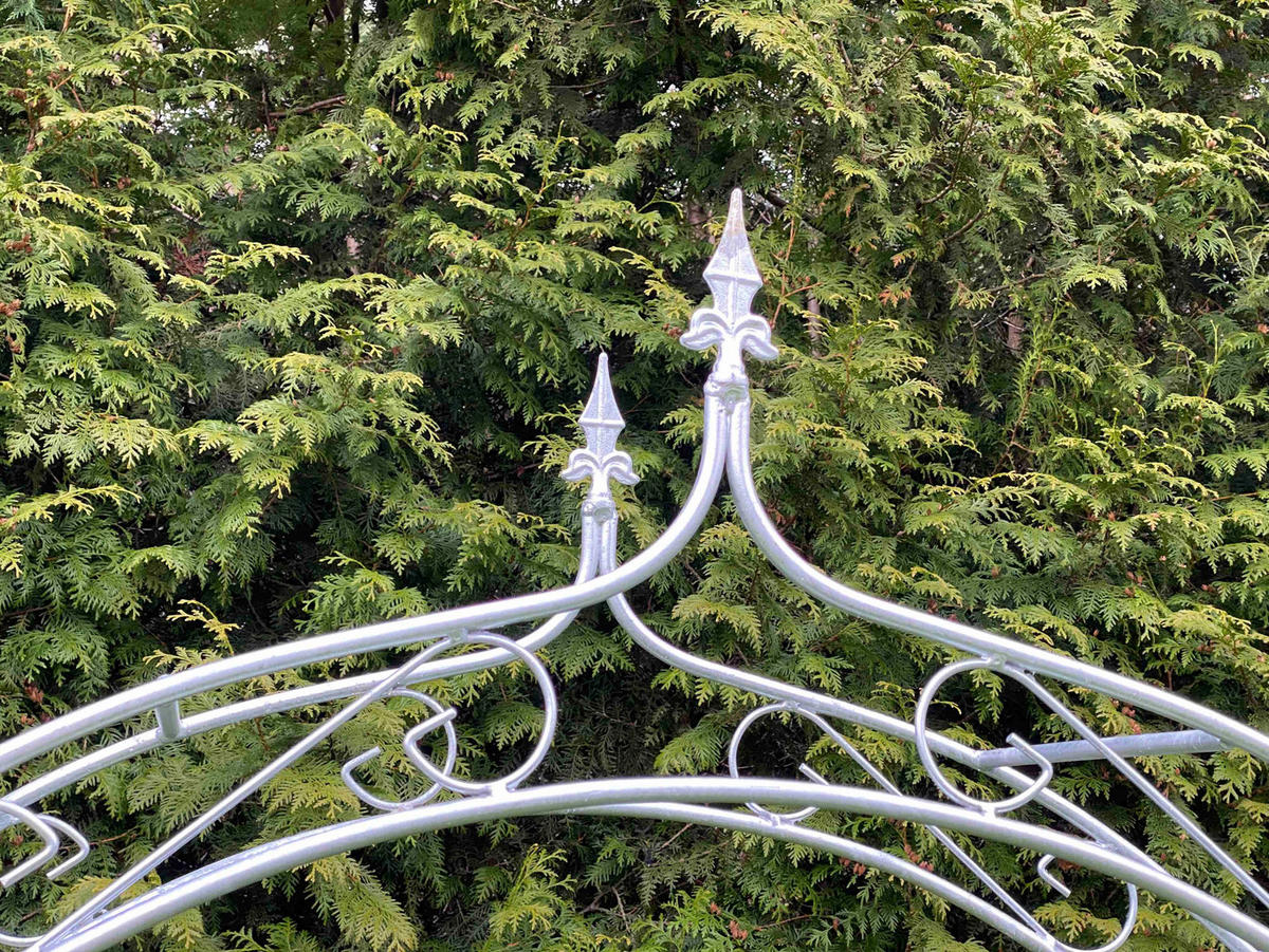 ROSENBOGEN rund Metall verzinkt 140/37/245 cm - Grau, Metall (140/225/37cm) - DanDiBo