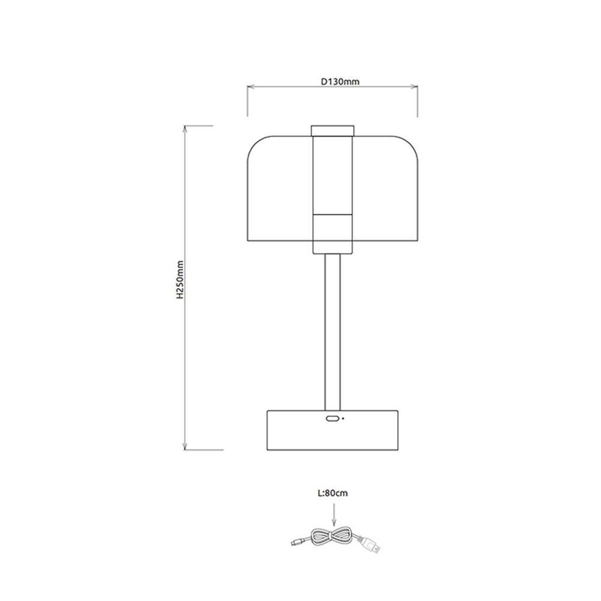 TISCHLEUCHTE LED, goldfarben, Touchdimmer - Goldfarben, Metall (13/13/25cm) - Globo Lighting
