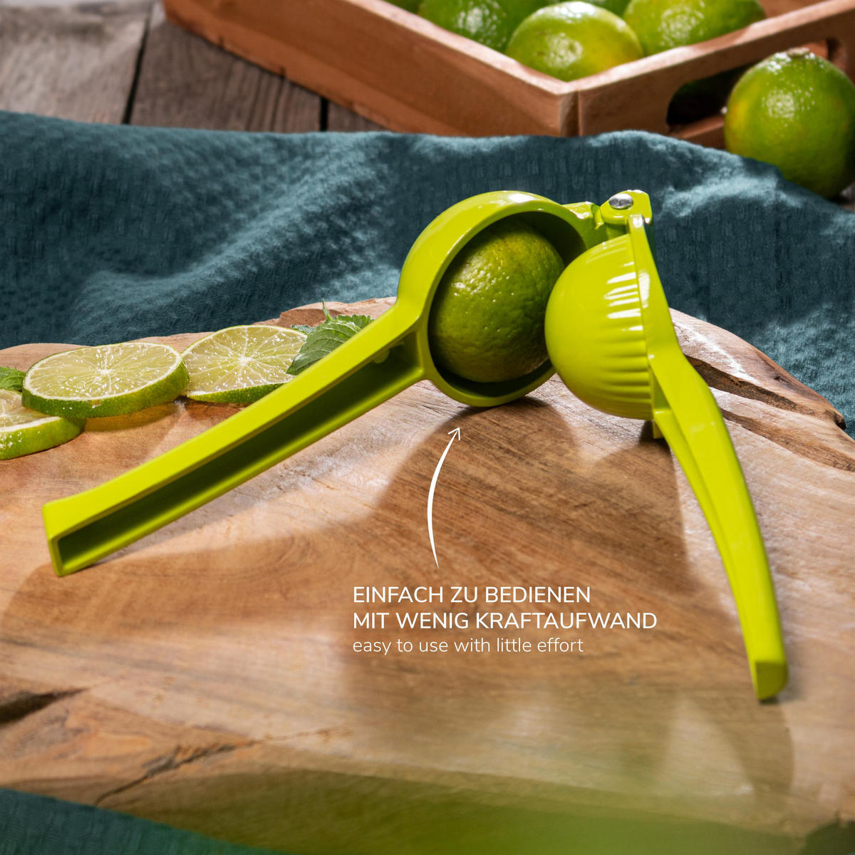 LIMETTENPRESSE, grün, Zink - Grün, Metall (6cm) - bremermann