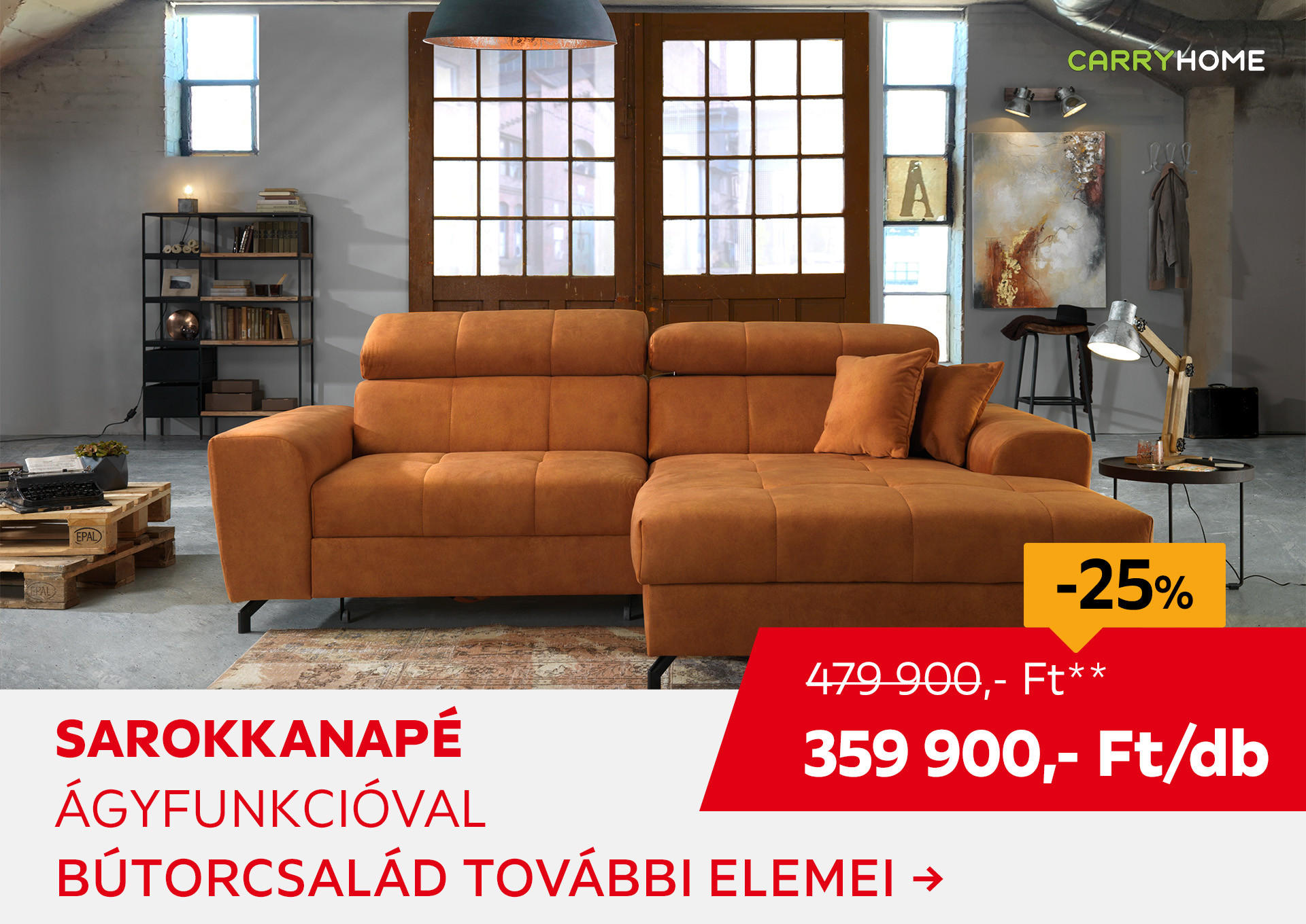 SAROKKANAPÉ Kiemelt termék 479900 Ft.- helyett 359900 Ft.-