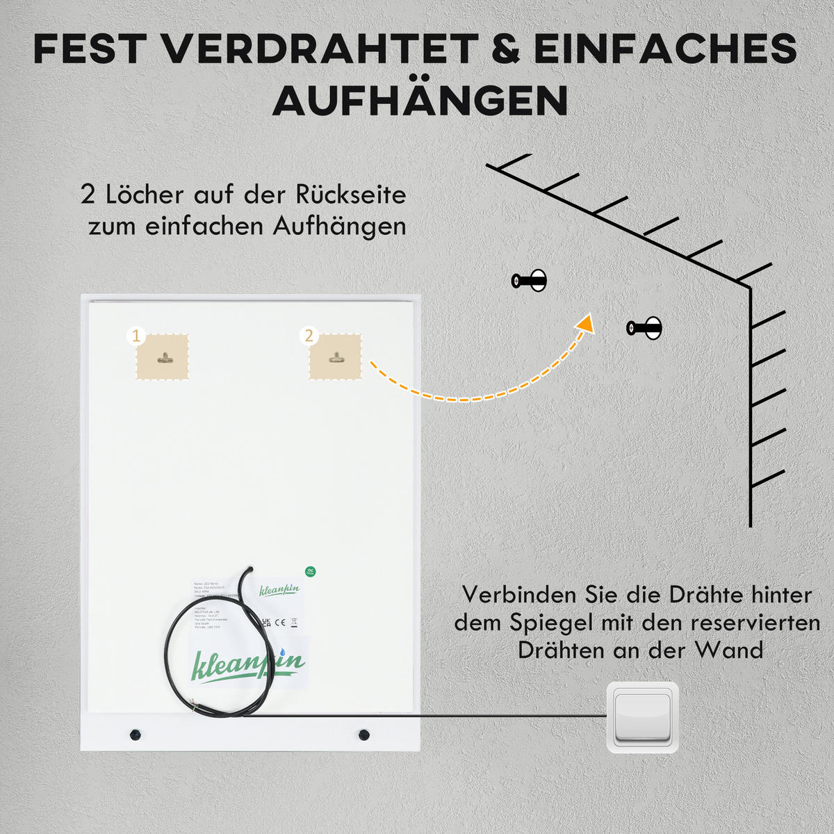 BADSPIEGEL DE-09280 Silber - Transparent, Kunststoff (50/2.7/70cm) - ComfortXL