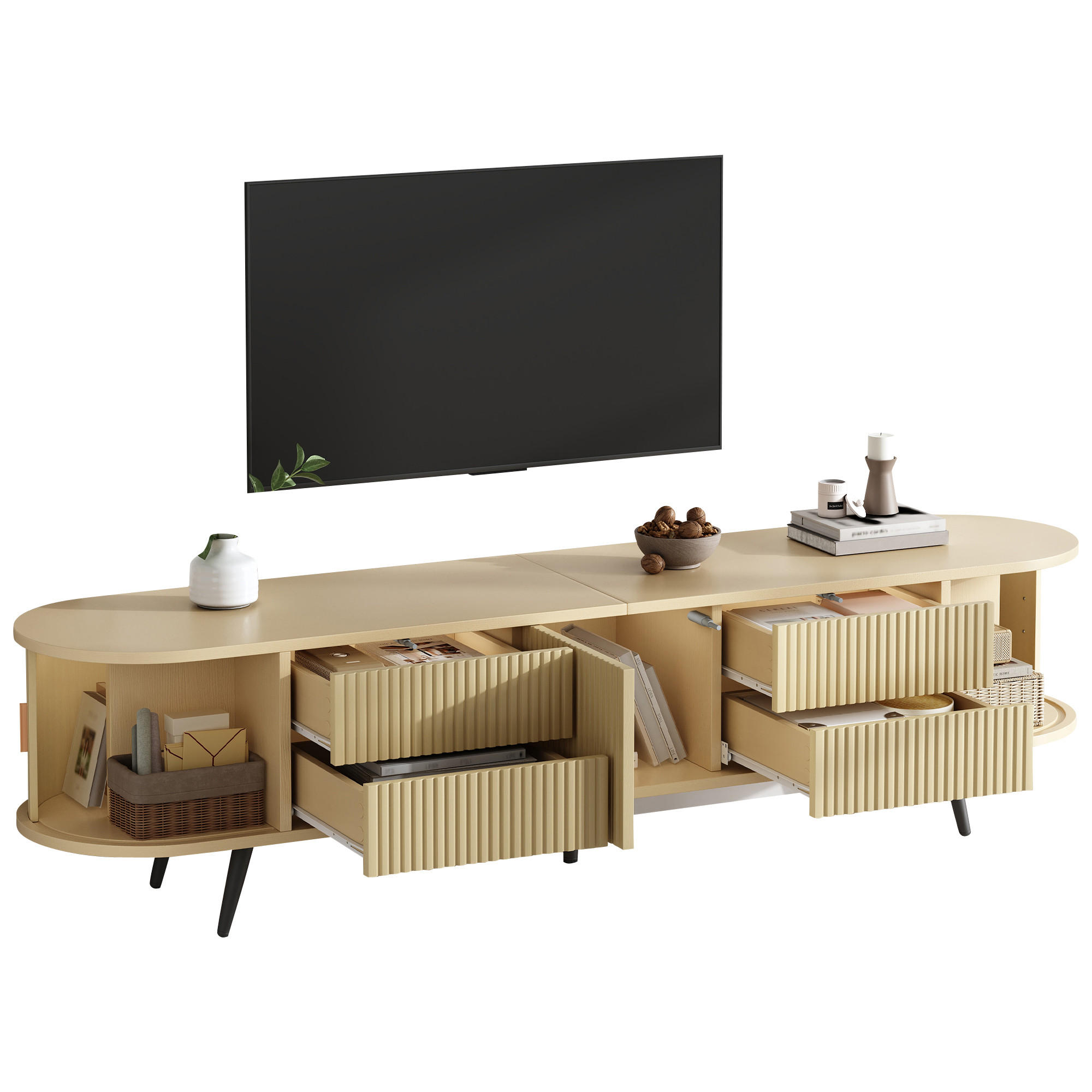 Chicfurn Tv-Schrank Natur 180x45x40 cm