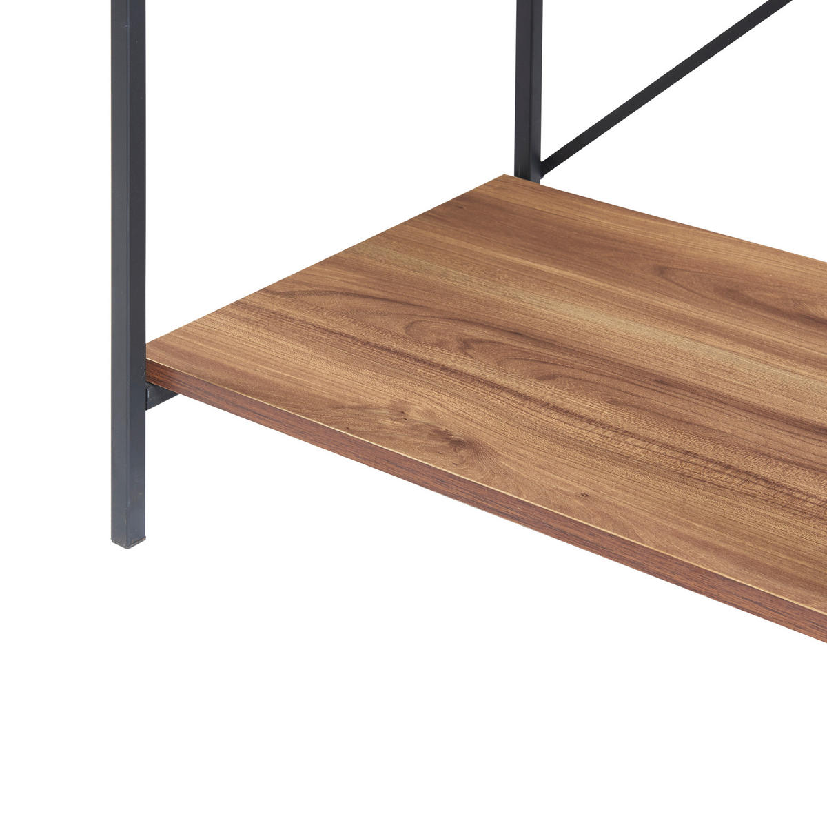 KÜCHENREGAL Billund - Walnussfarben/Schwarz, Holzwerkstoff/Metall (60/133/42cm) - [en.casa]