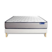 BETT Actimemo form Memory-Schaum 160 x 195 cm h3 - Kit Bettgestell Weiß - Beige/Weiß, Holz (160/195cm) - ACTISOM