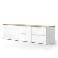 ŽIVÁ STĚNA Wido Bílá/Sonoma - bílá/Sonoma dub, kompozitní dřevo (200/50/40cm) - Vicco