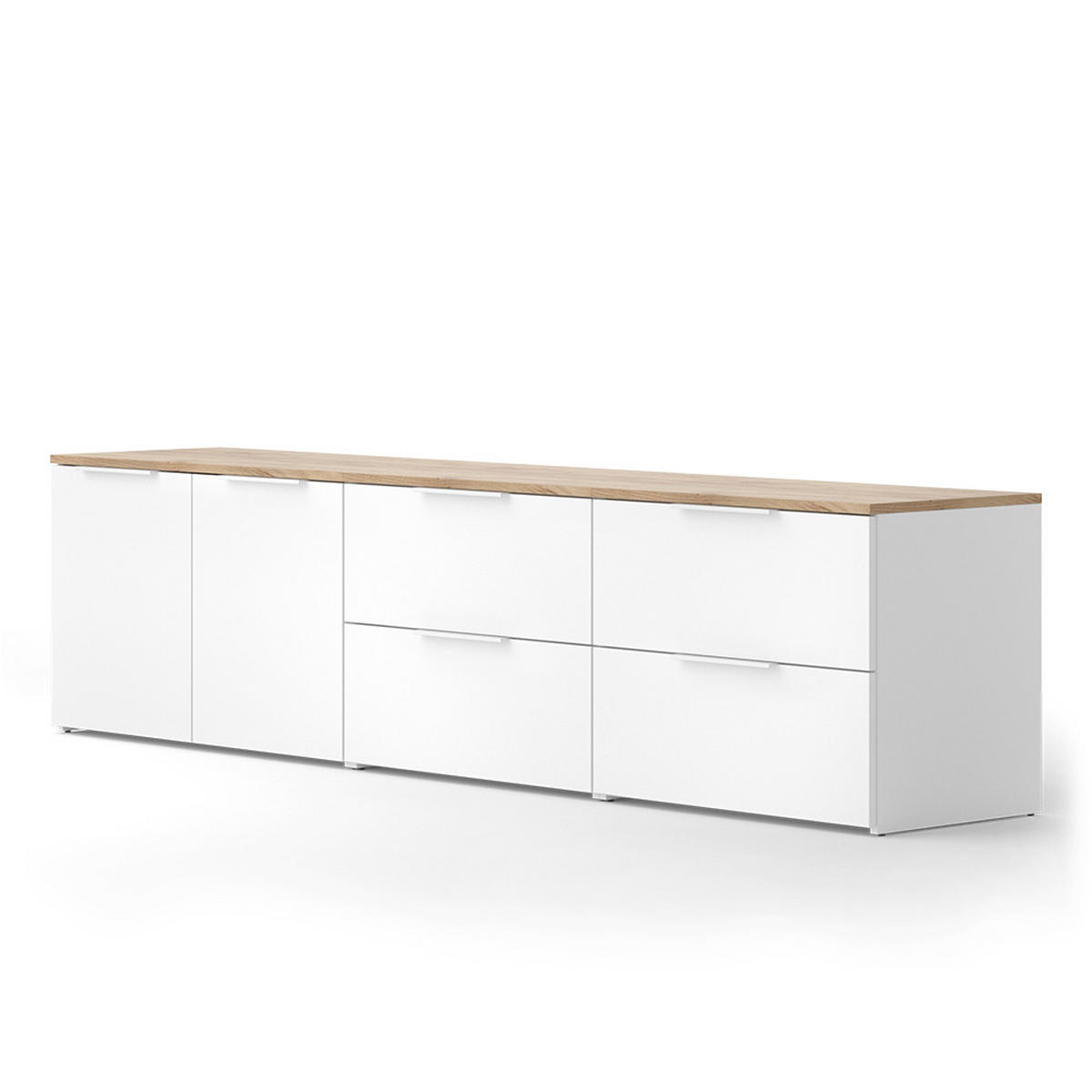 ŽIVÁ STĚNA Wido Bílá/Sonoma - bílá/Sonoma dub, kompozitní dřevo (200/50/40cm) - Vicco