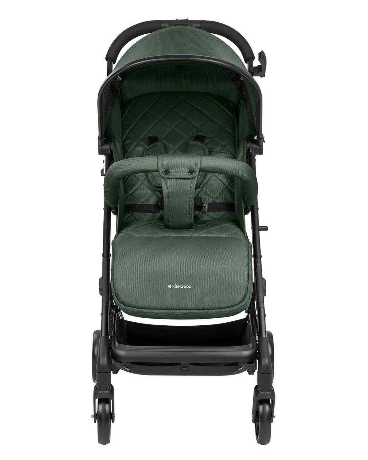 KINDERWAGEN Miley mit Fußsack dunkelgrün Fußstütze verstellbar, klappbar, Korb - Grün, Metall (64/52/100cm) - Kikka boo