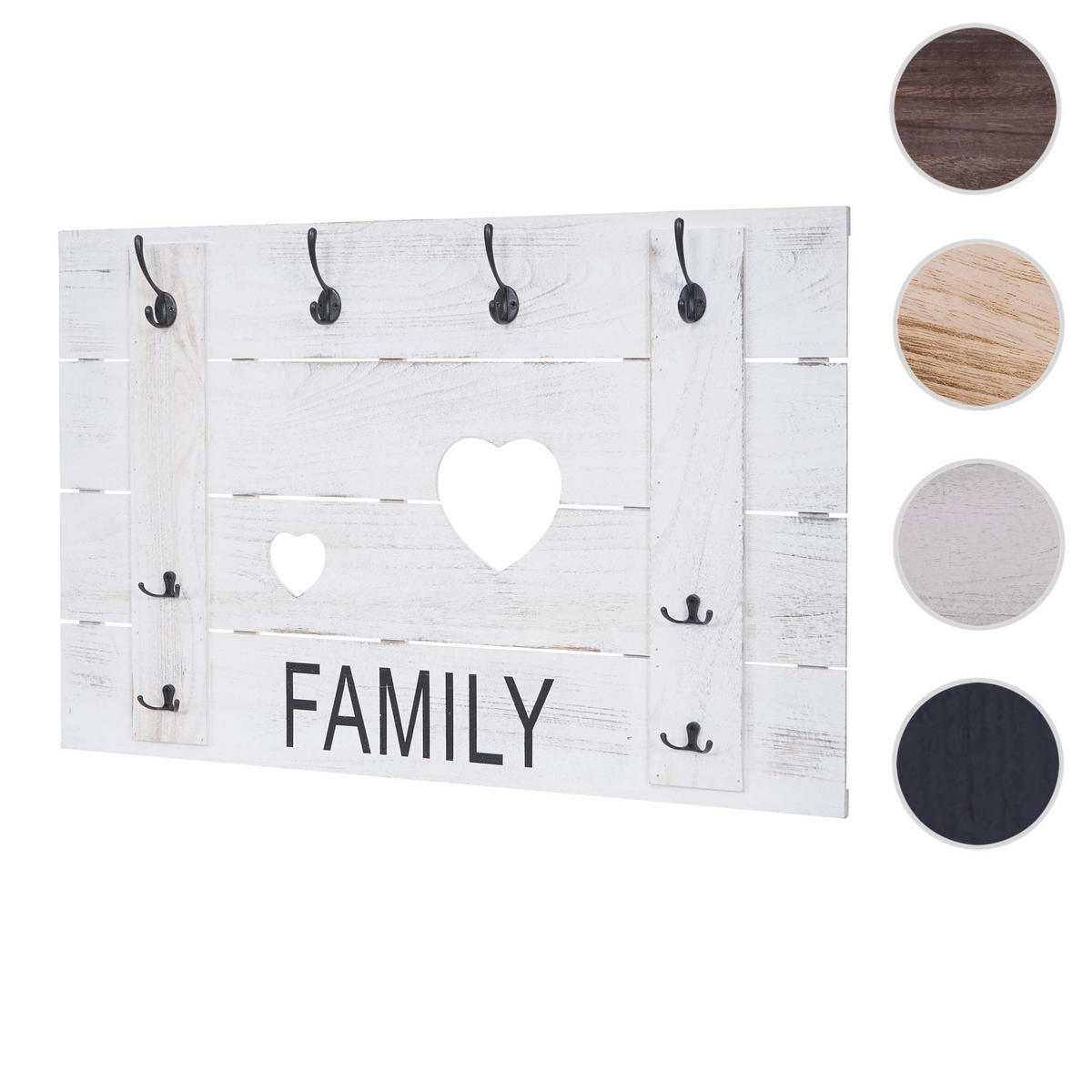 WANDGARDEROBE FAMILY SHABBY-LOOK Cremeweiß - Weiß, Holz (90/60/3cm) - MCW