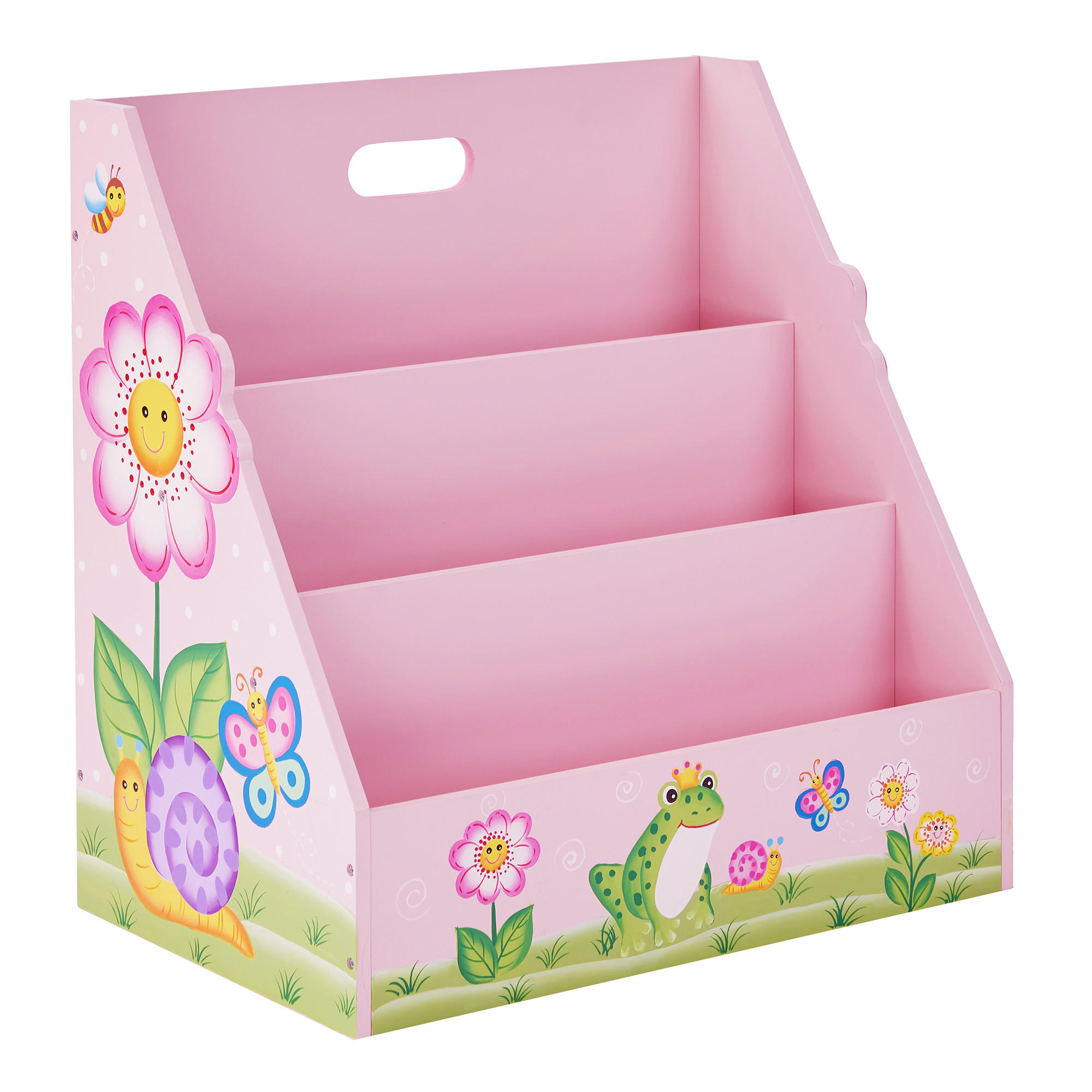 KINDERBÜCHERREGAL 3-stöckiges großes, Rosa, 48cm - Pink, Holz (48/48/30cm) - Teamson Kids