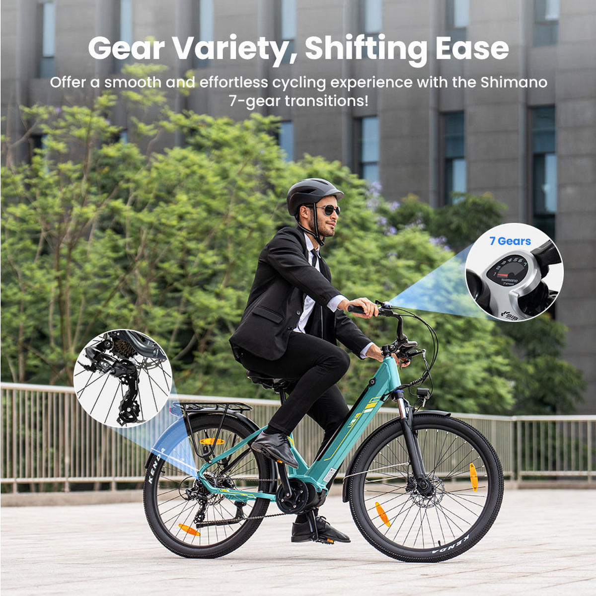 E-BIKE Touroll Urbano 3 – Leistungsstarker Mittelmotor für mühelose Fahrten - Blau, Metall (80cm)