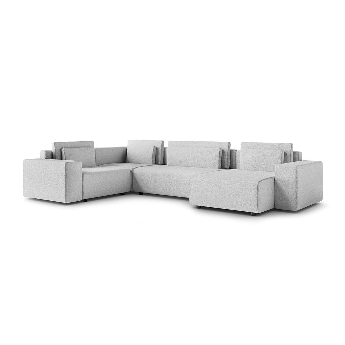 Petits-meubles Panoramasofa Grau 378x85x236 cm
