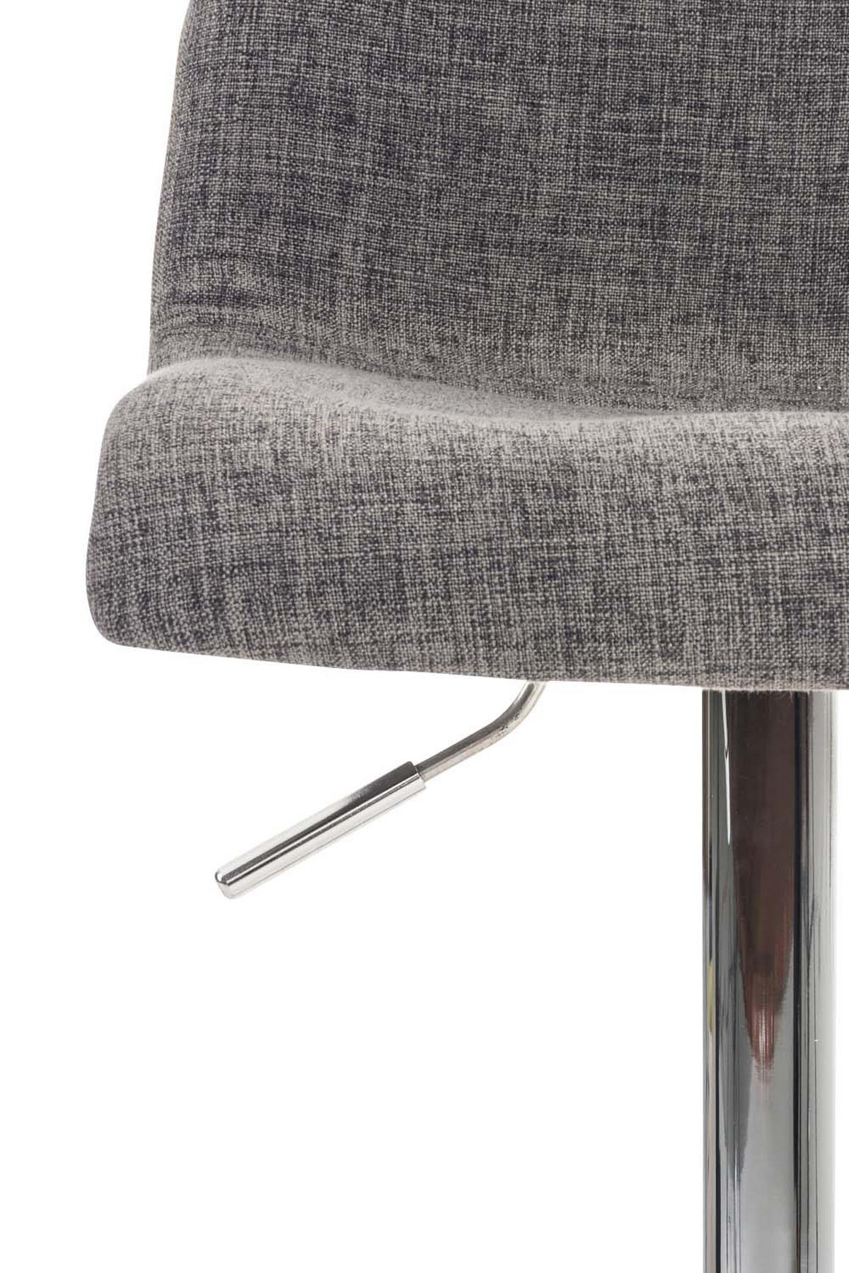BARHOCKER BERLIN Hellgrau Stoff - Hellgrau, Textil/Metall (39/84/36cm) - DELUKE