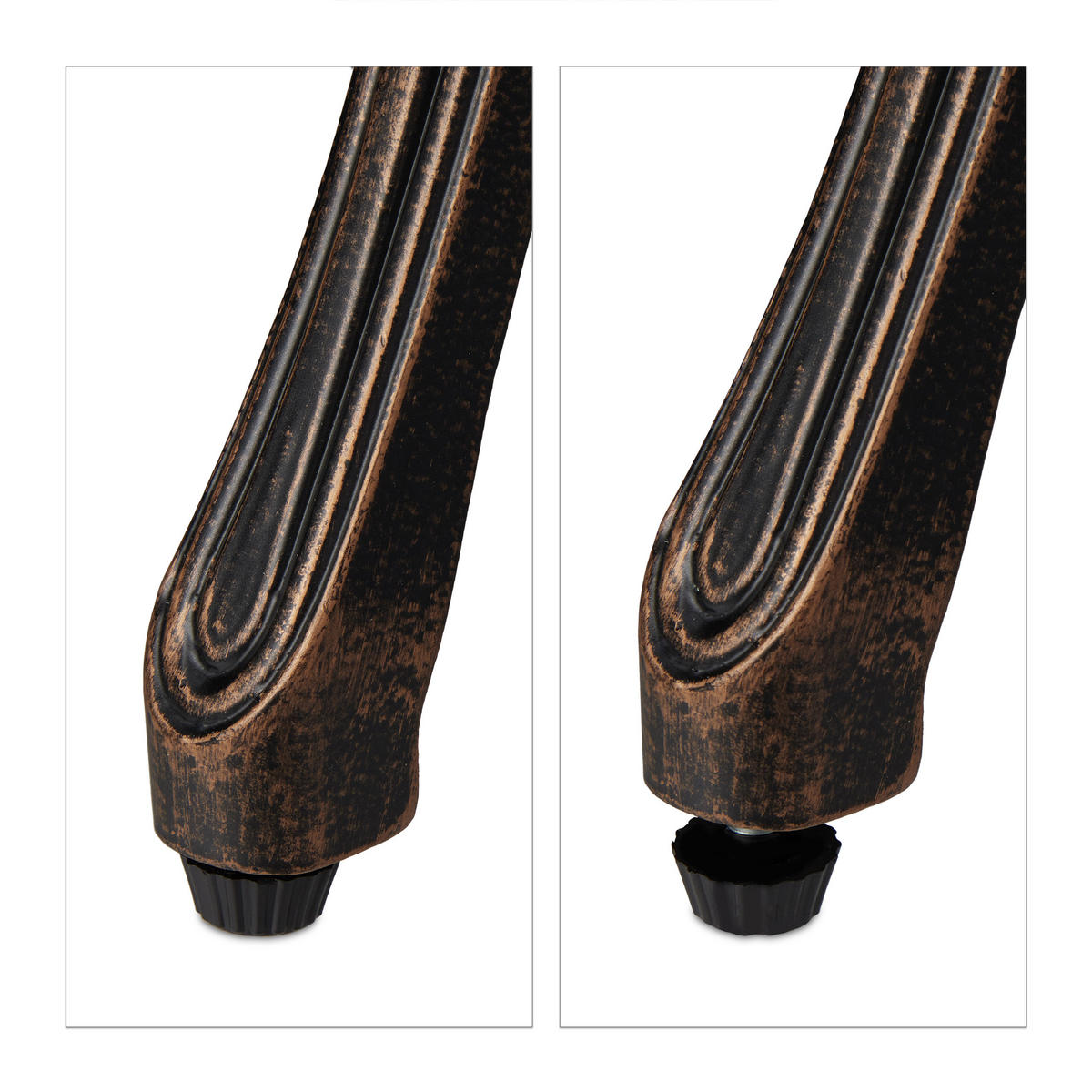 GARTENBANK - Schwarz, Metall (111.5/84/56cm) - Relaxdays