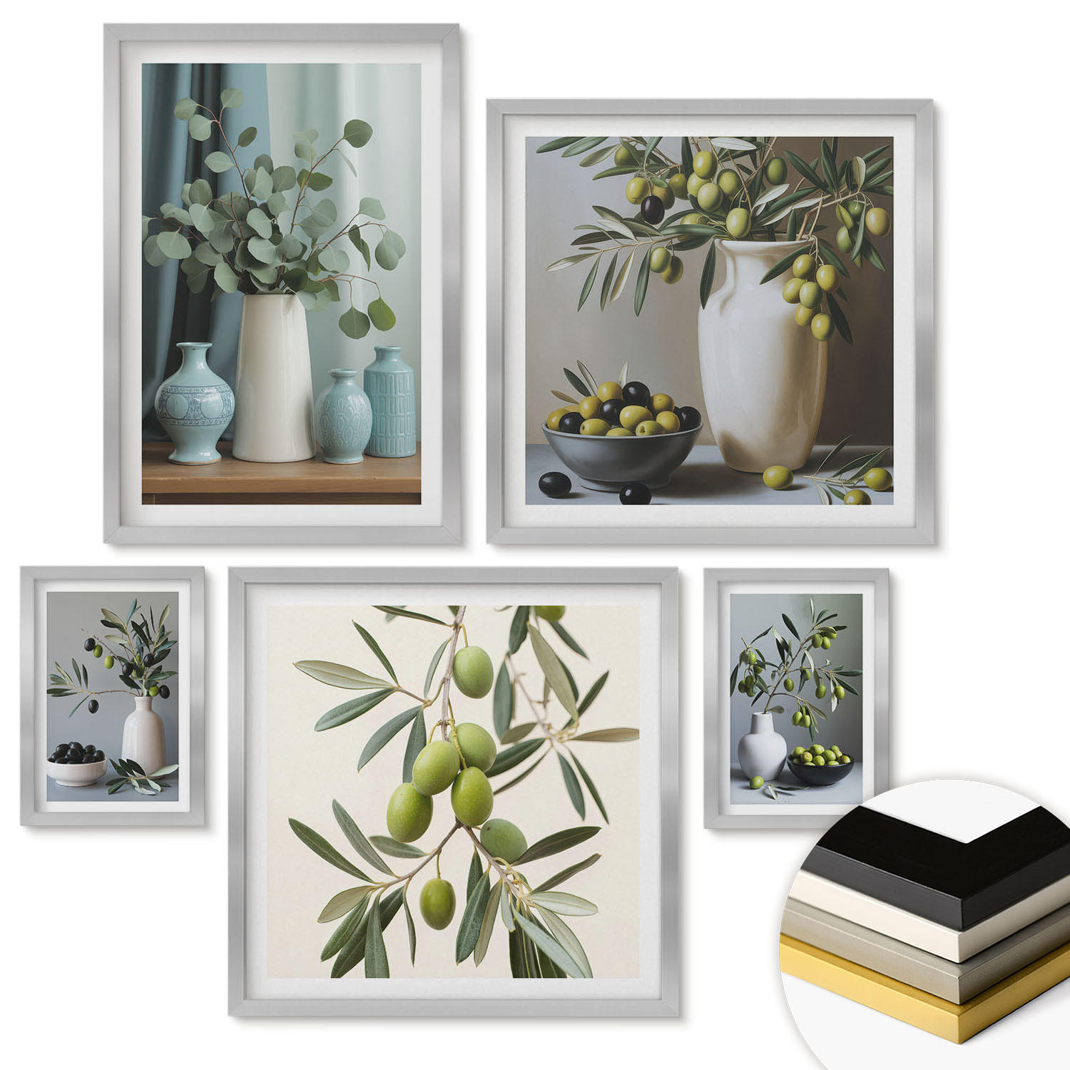 ArtPrintCave Wandbilder Silber 40x60 cm
