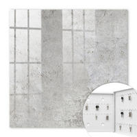 SCHLÜSSELBOX Weiß 30x30 cm – Türöffnung nach rechts - Graue Oberfläche - Grau, Metall (30/30/5cm) - TULUP
