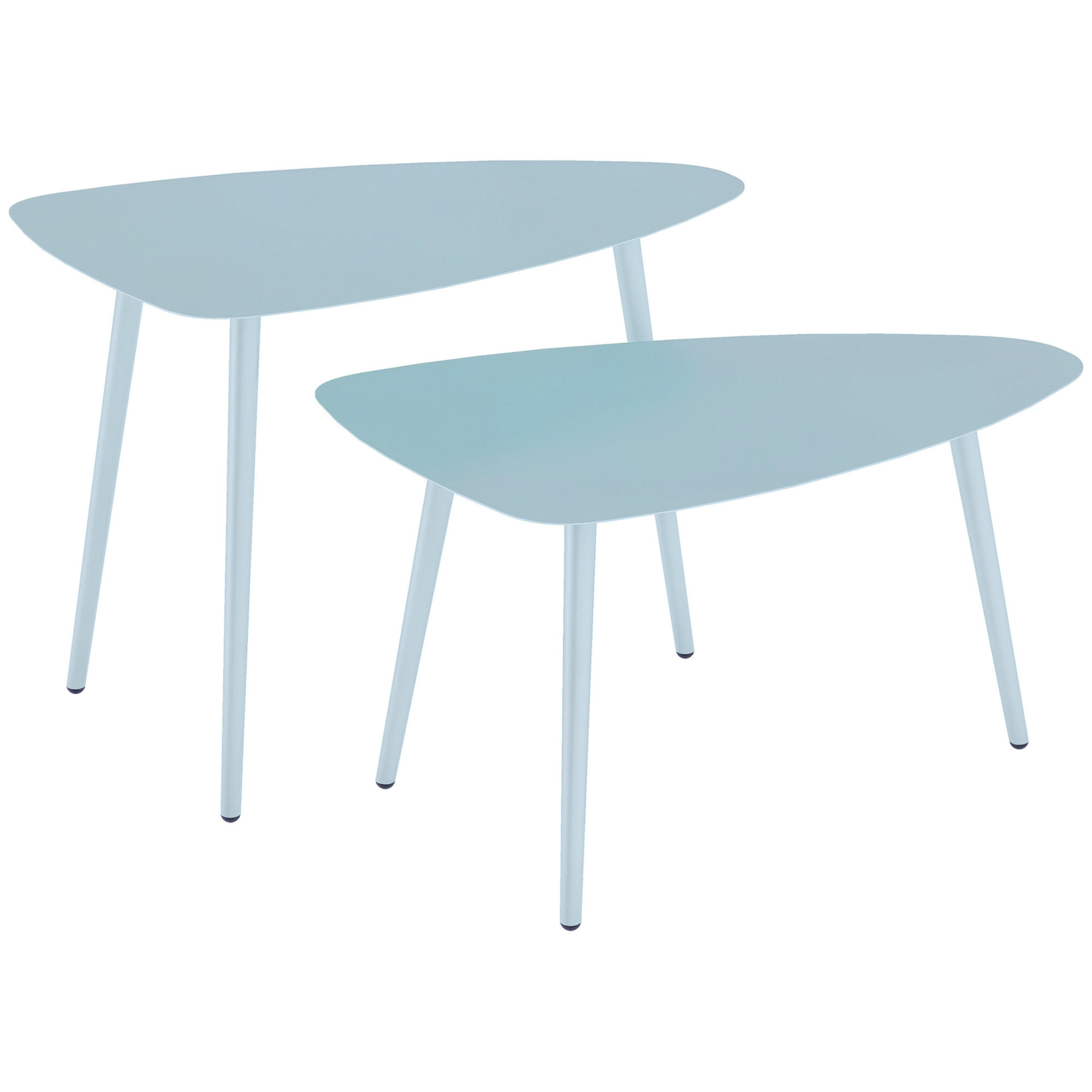GARTENTISCH,HELLBLAU,1 Stück - Hellblau, Naturmaterialien (65/45/45cm) - GiPP
