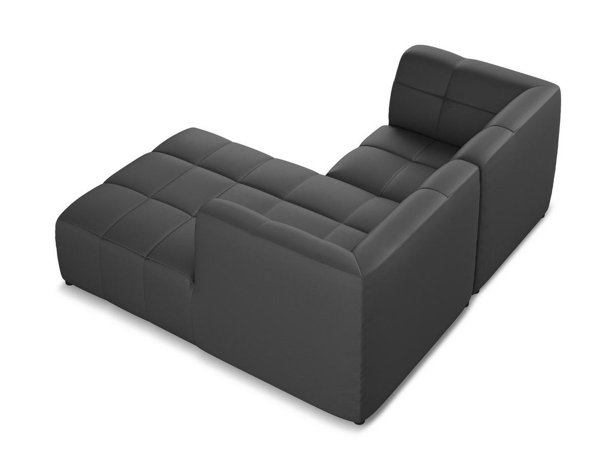 SOFAELEMENT Links Chenille Stoff Beige - Schwarz/Cappuccino, Holzwerkstoff/Kunststoff (91/75/166cm) - Makamii