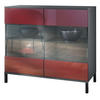 KOMMODE Bari Bordeaux Hochglanz - Bordeaux, Holzwerkstoff (92.5/83.5/35cm) - Vladon