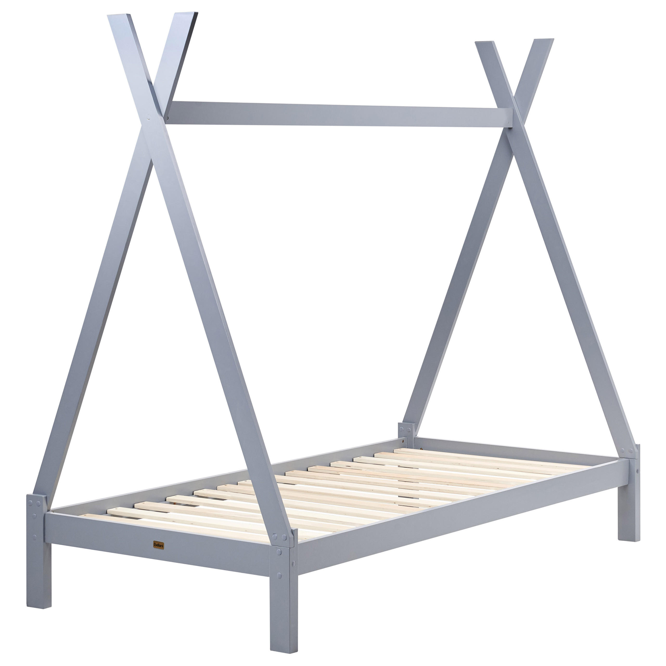 KINDERBETT 90x200 cm Grau Devay - Grau, Holz (90/200cm) - Beliani