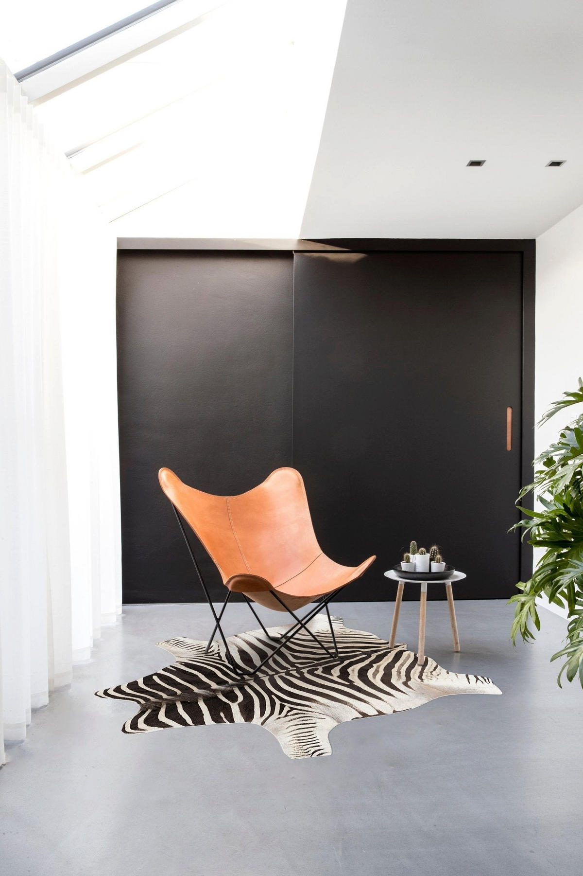 TEPPICH im Zebrafell-Stil schwarz - Schwarz, Textil (155/190cm) - AFK Living