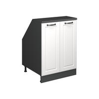 KUHINJSKI ORMAR ZA KOSINE KROVA R-Line Bijela Seoska 60 cm s 2 vrata, korpus ormara dubine 60 cm - bijela/antracit, drvni materijal (60/83.8/60cm) - Vicco
