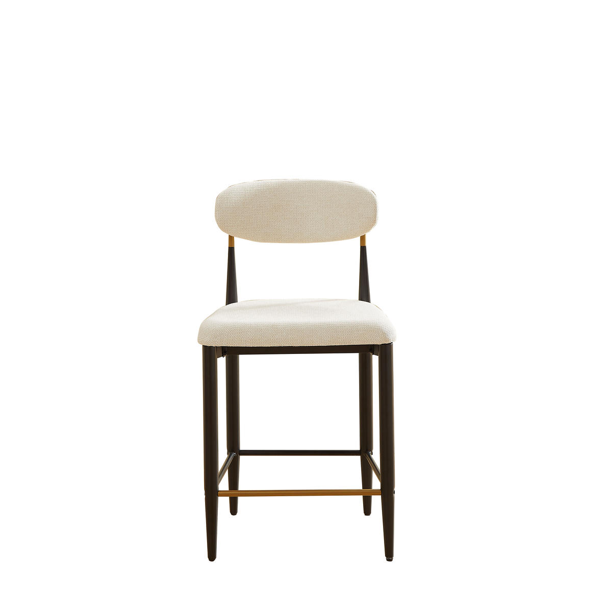 BARHOCKER DE-36387 2er-Set mit ergonomischer Rückenlehne Schwarz - Schwarz, Metall (50/94/51cm) - ComfortXL