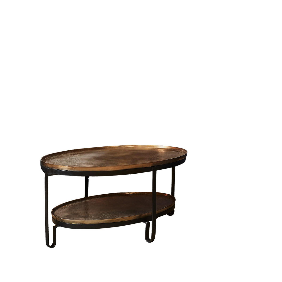 COUCHTISCH Anna Metall 98 cm / 60 cm Gold - Goldfarben, Metall (60/98/45cm)