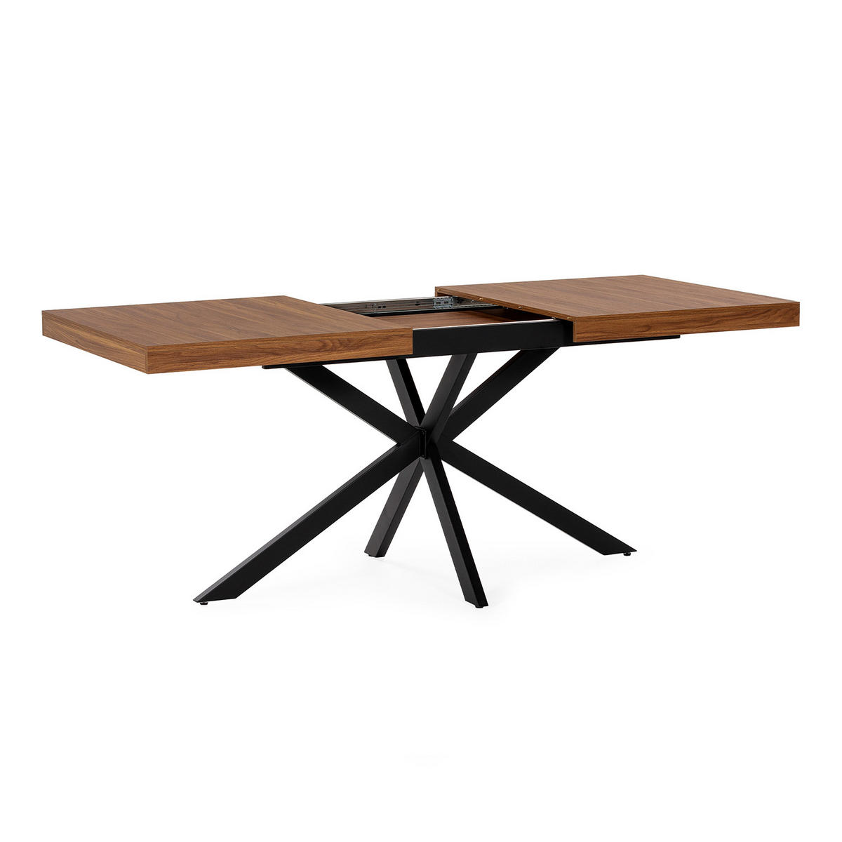 MASA DE MASA Genova cu aspect de nuc comun, 140-180 cm - culoare nucă, compozit lemnos (80/140/75cm) - VS Venta-stock