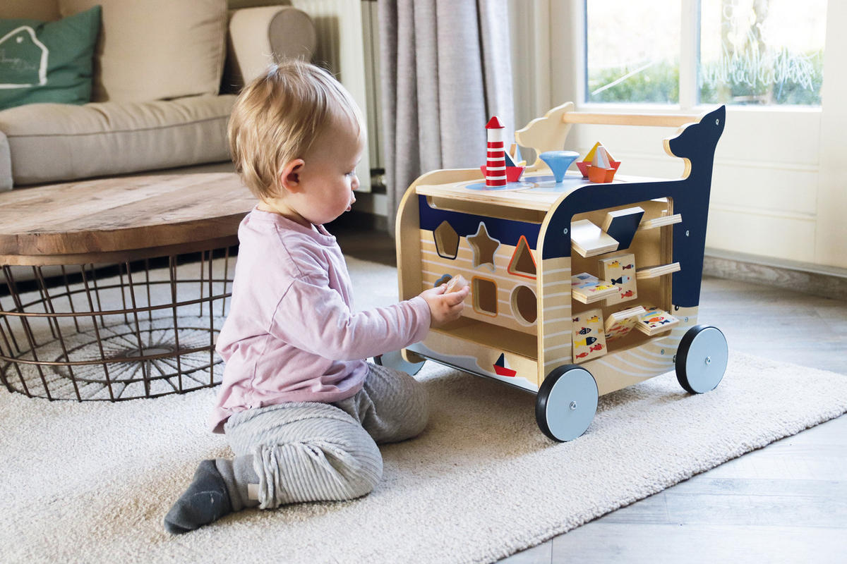 LAUFLERNWAGEN WAL - Naturfarben, Holz (39/42/42cm) - small foot