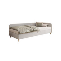 BOXBETT MIKO 80x200 mit Matratze H3, Bonell und Topper RIVIERA 82+LINCOLN 2 - Hellgrau, Textil (80/200cm) - Bedante