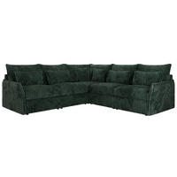 ECKSOFA VERSO L Grün Cord - Schwarz/Grün, Kunststoff/Textil (270/270cm) - MKS