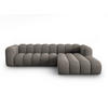 ECKSOFA modular rechts Lupine aus Chenille-Stoff grau 4 Sitzplätze - Grau, Textil (177/290cm) - Micadoni