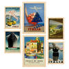 POSTER Set Mit 6 Mittelmeerländer Größe A3 & A4 Rahmen aus hellem Holz - Beige, Papier (29.7/1cm) - Nacnic