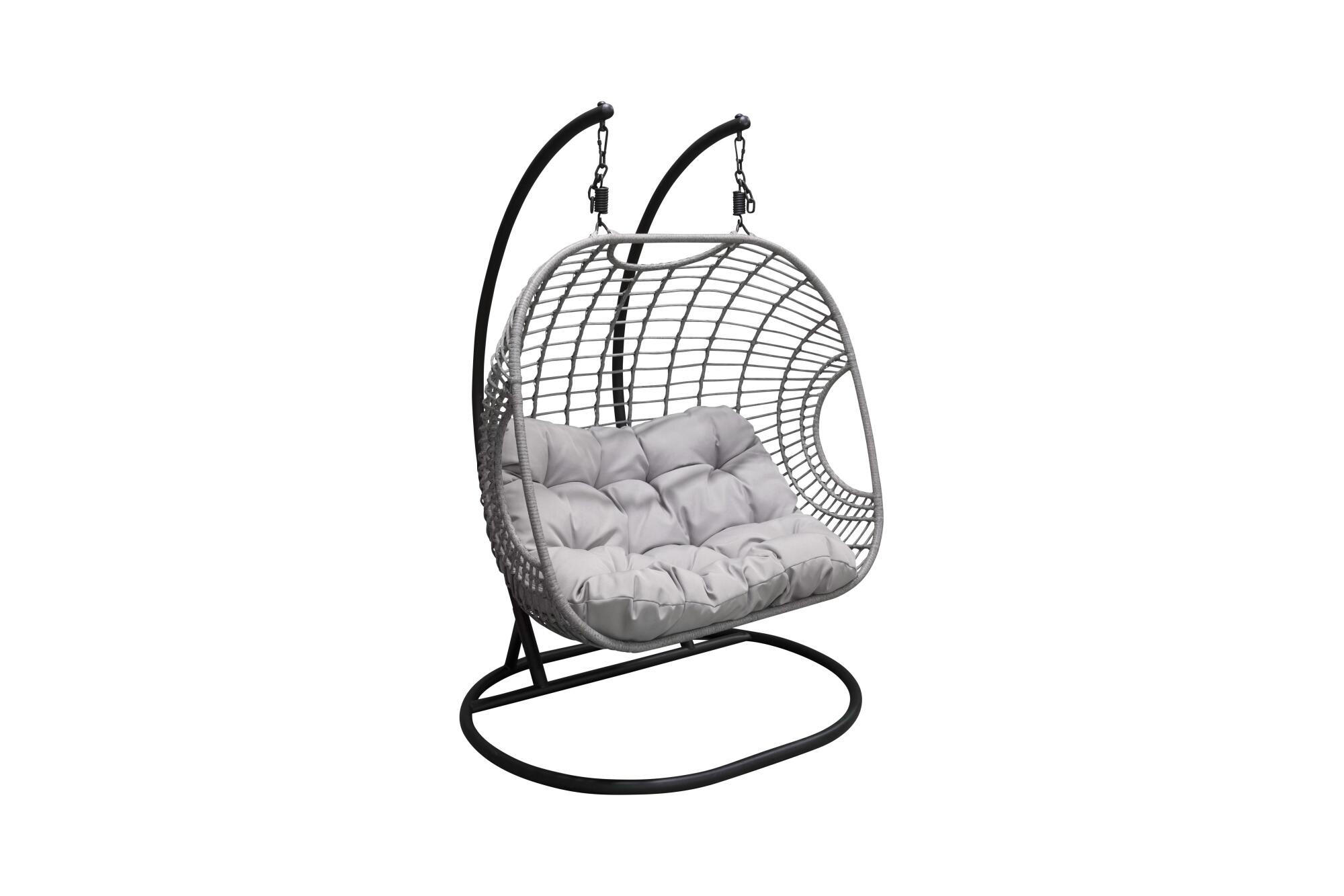 HÄNGESESSEL VIGA Grau 133x105x196 cm - Grau, Metall (133/196/105cm) - FURNLUX