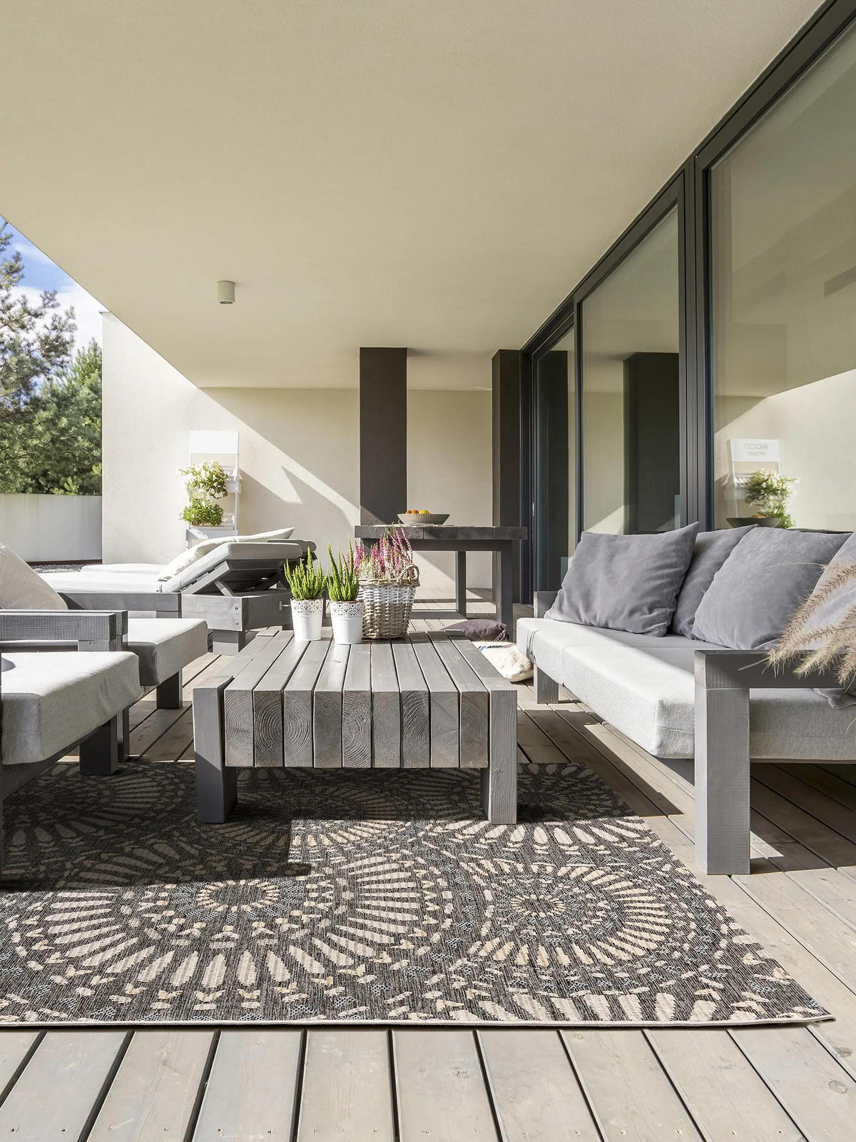 VNITŘNÍ a venkovní koberec River Modrá 200x285 cm - modrá, textil/umělá hmota (200/285cm) - benuta Nest