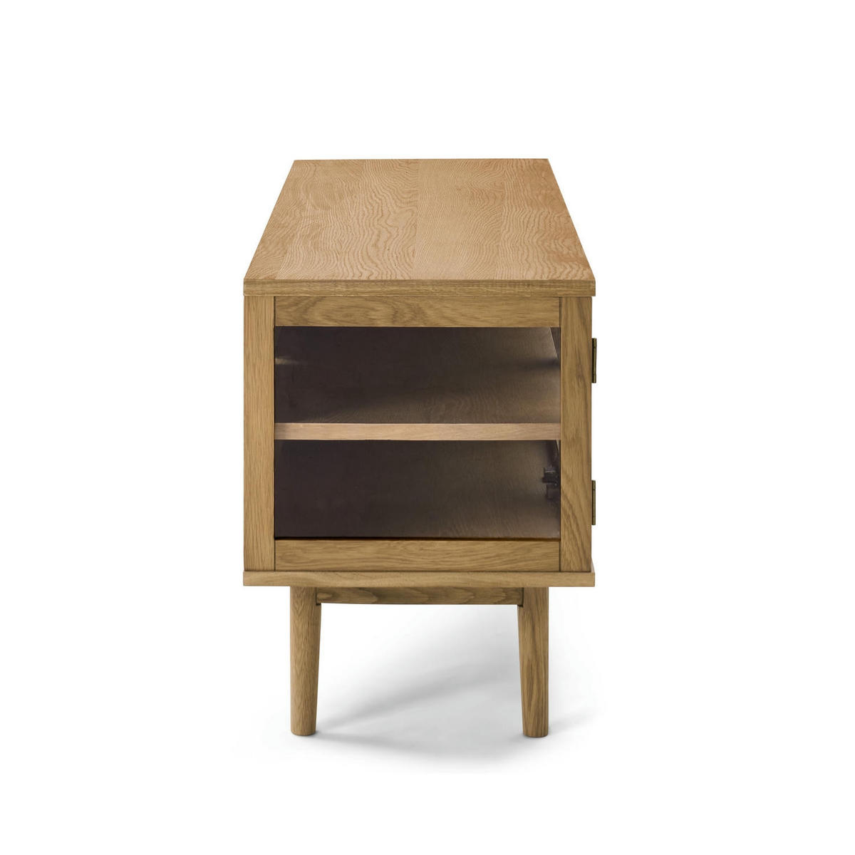 TV-ELEMENT Eiche massiv - Eichefarben/Braun, Holz/Holzwerkstoff (137/55/40cm) - Furnhouse