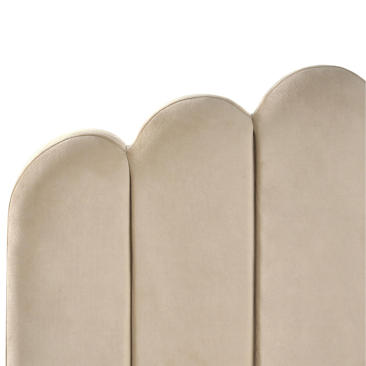 BETT mit Lattenrost 160/200 cm Samtstoff Taupe Sauvian - Taupe, Textil (160/200cm) - Beliani