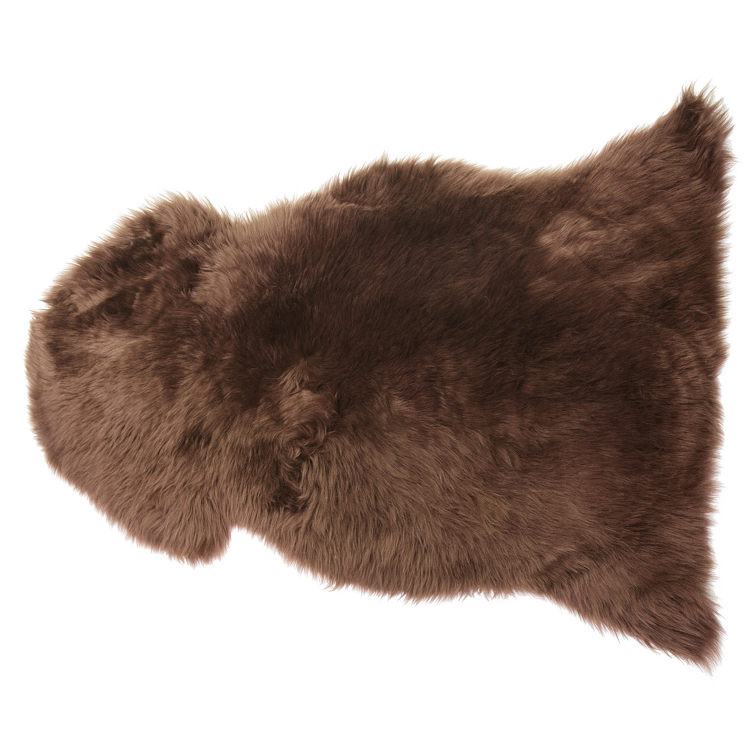 SCHAFFELL Uluru 100/110/65 cm - Dunkelbraun, Fell (65/100cm) - Beliani