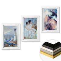 WANDBILDER 3er-Set - 20x30 cm Weißer Rahmen - Leuchtturm-Abstrakte Tänzerin - Weiß, Kunststoff (20/30cm) - ArtPrintCave