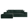 ECKSOFA Farese New Grün Cord - Schwarz/Grün, Kunststoff/Textil (267/167cm) - Selsey