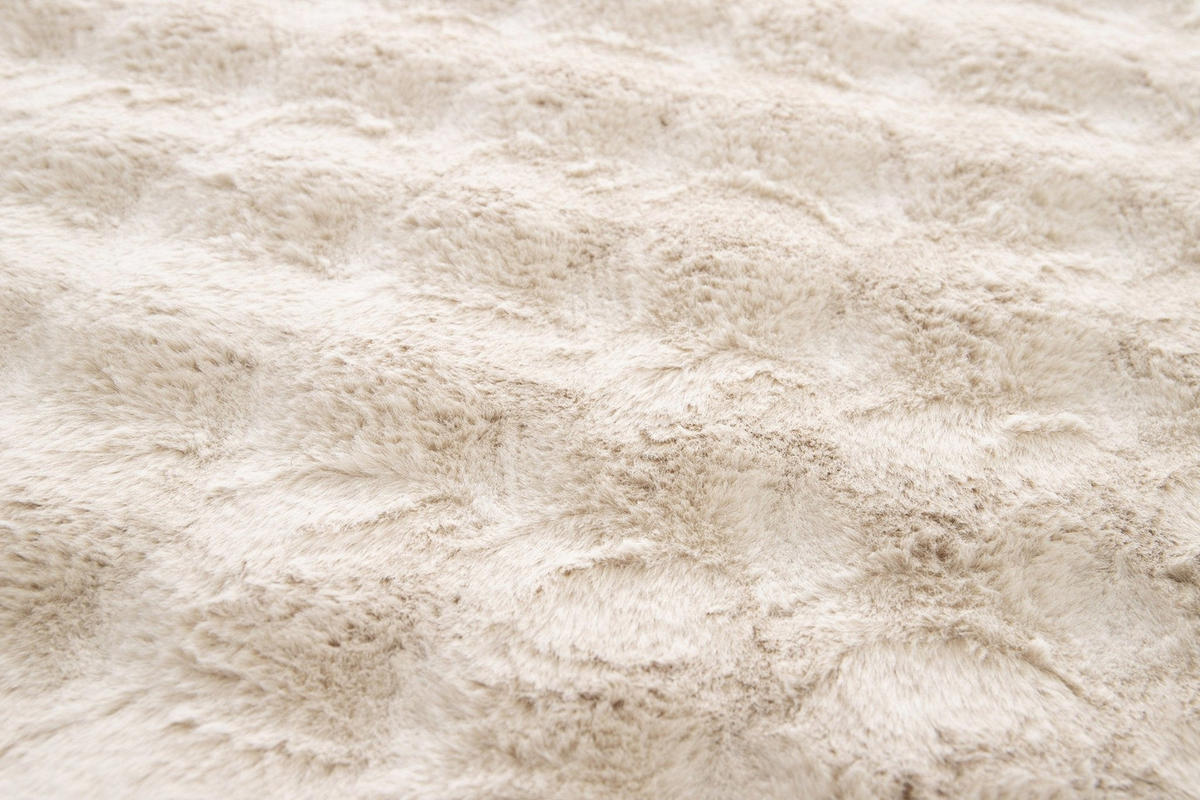 TEPPICH ultraweich mit Relief-Effekt Beige - Beige, Textil (80/150cm) - AFK Living