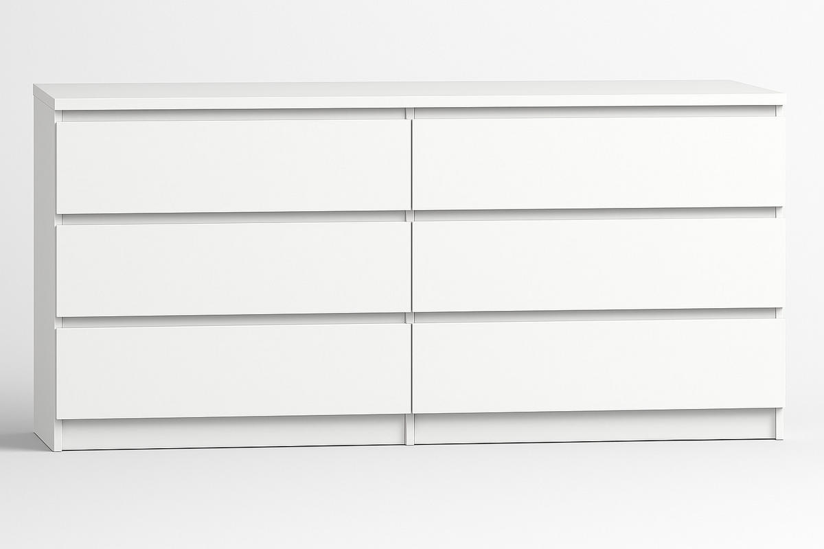 KOMMODE bella6 140 Weiss mat - Weiß, Holzwerkstoff (140/76/35cm) - roe furniture