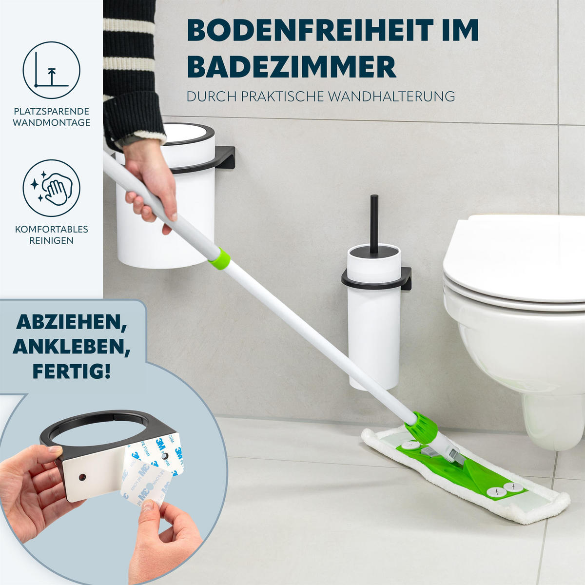 WC-GARNITUR SAVONA, weiß, Kunststoff - Weiß, Kunststoff (10/36.5/10cm) - bremermann