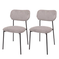 ESSZIMMERSTUHL Hellgrau 2er-Set - Hellgrau, Textil (44/84/52cm) - MCW