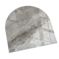 GLASPLATTE für Kamin 100x100 cm Grau - Grau, Glas (100/100/0.4cm) - ArtPrintCave