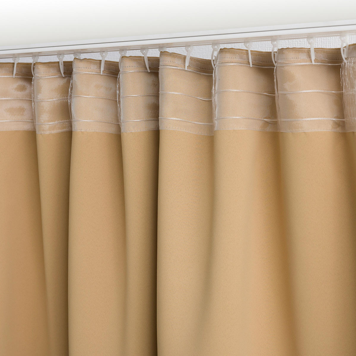 VERDUNKELUNGSVORHANG mit Schlaufenband 140x280 cm dunkelbeige - Hellbraun, Textil (140/280/1cm) - Dekoria